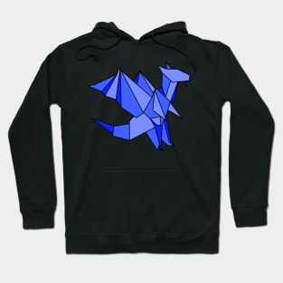 Blue origami dragon Hoodie